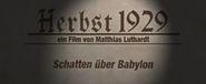 Herbst 1929: Schatten über Babylon